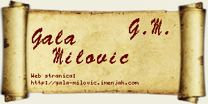 Gala Milović vizit kartica